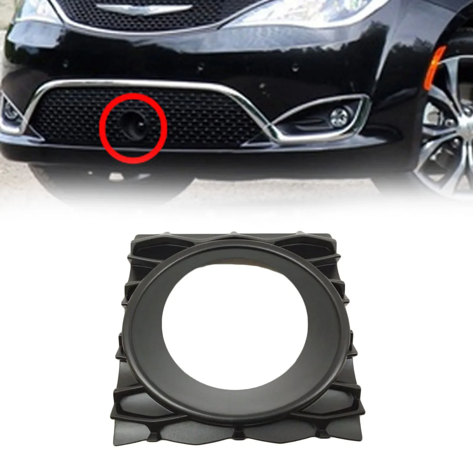 1pcs Plastic Part Number 68432233AA For Chrysler For Pacifica For Front Lower Adaptive Cruise Control Bezel Accessories