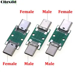 Cltgxdd 1pcs Type-C Multi-function Test Board USB 3.1 Type C 24 Pin Female to Male Female 24P High Current Adapter PCB Board