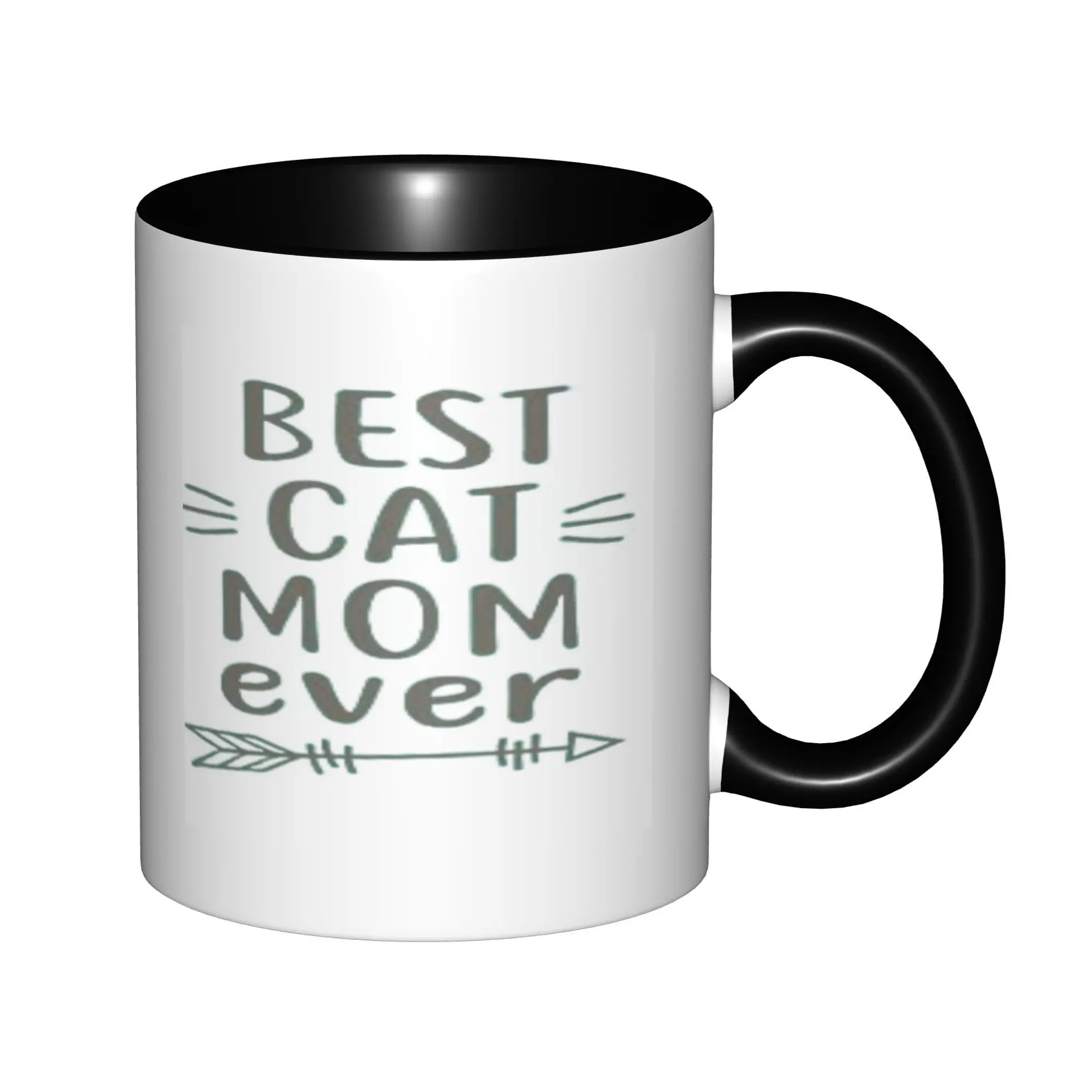 

Best Cat Mom Ever Mugs With Black Handle Birthday Coffee Mugs Ceramic Tea Cups 11oz