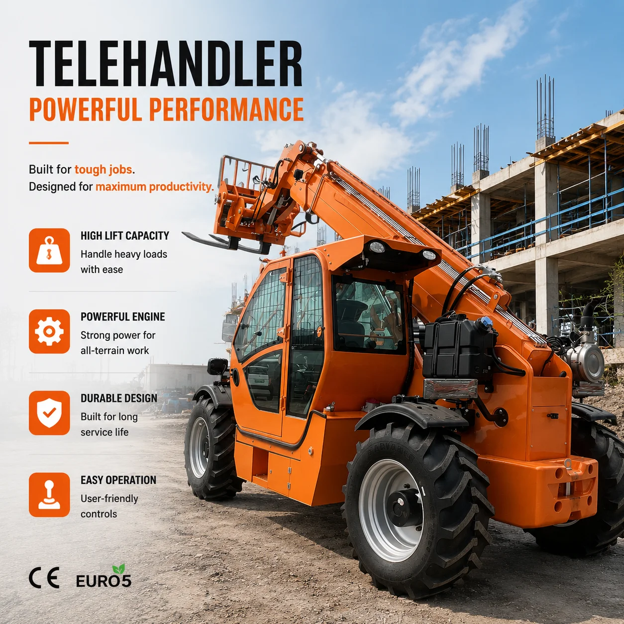 Telescopic Handler Boom - Telehandler 4 Ton Telescopic Handler Euro