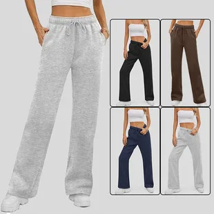 2026 Otoño Invierno Pantalones Deportivos de Terciopelo Pantalones Casuales Pantalones Sueltos de Pierna Recta para Mujer Leggins Deportivo Mujer Жletiе Брюки