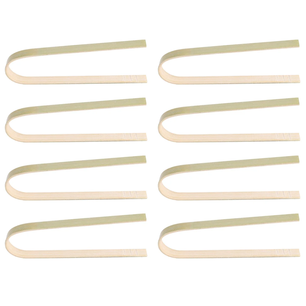 80 Pcs Mini Bamboo Disposable Bread Tongs 4 Inch Toast Tongs Disposable Cooking Tongs Food Serving Clips