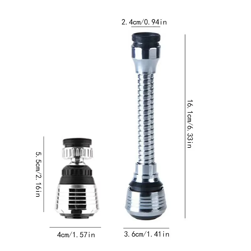 Cabezal de Grifo Giratorio 360 Grados Antisalpicaduras, Ahorrador de Agua para Cocina, Filtro Burbujeador Universal, Boquilla Potenciadora, Herramientas de Cocina