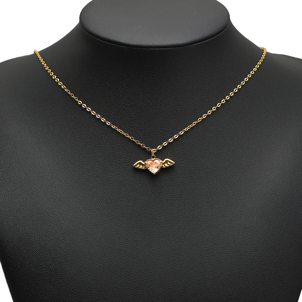 4 Stück Edelstahl-Zirkon-Anhänger, Flügel- und Herz-Charms für DIY-Mädchen-Schmuck, Halskettenherstellung, Damen-Ohrringe, Armband-Accessoires – Detail 5