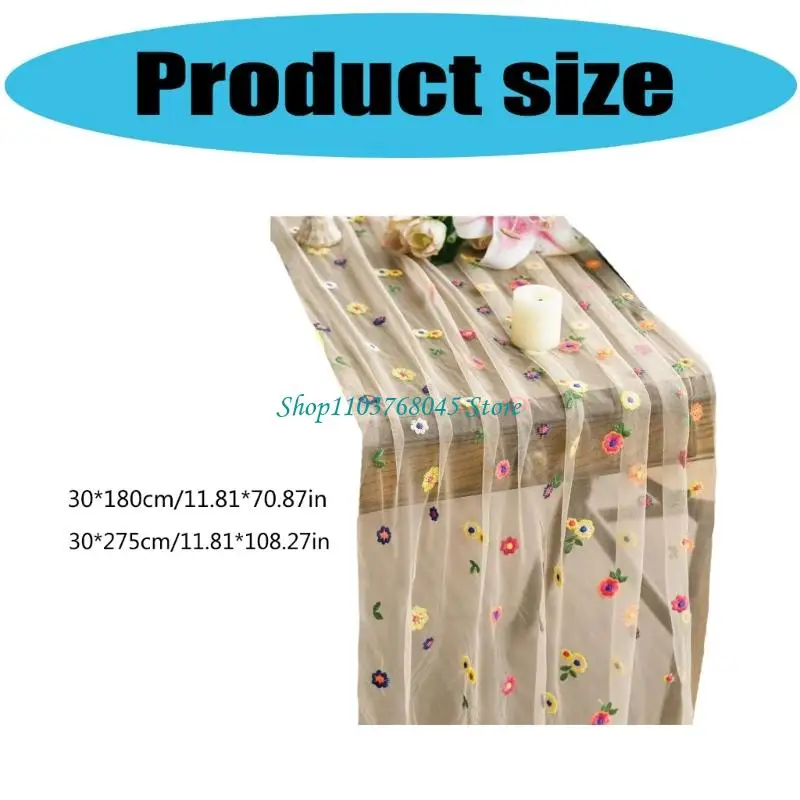 R53F bestickte Tischabdeckung Waschbarer Polyester für Festivalversammlungen – Detail 6