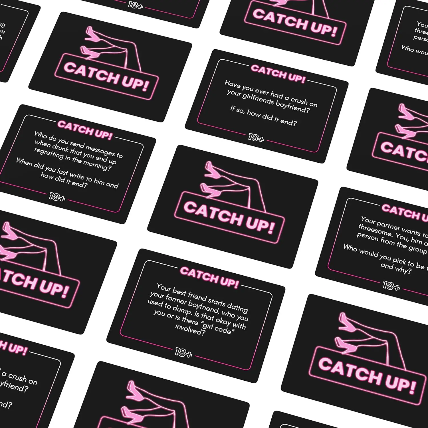 Catch Up! Girls Night 18+ Party Game - Spicy Thought Provoking Conversation Cards for Fun Girls Nights,  Adult Birthday Parties