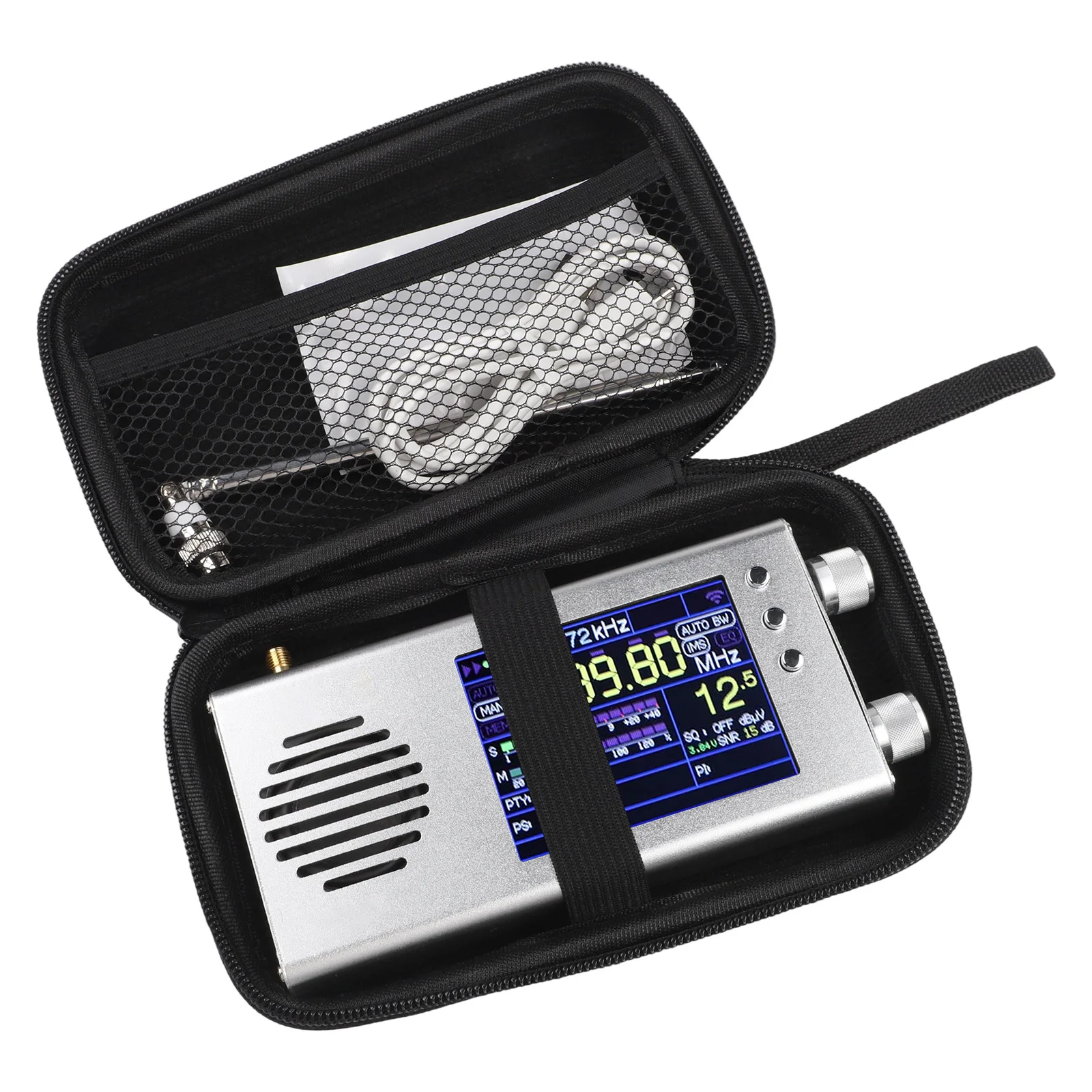 Премиум TEF6686 Plus Full Ban d Радио 2-го поколения V1 18 Прошивка Корпус из алюминиевого сплава ЖК-дисплей Телескопическая антенна