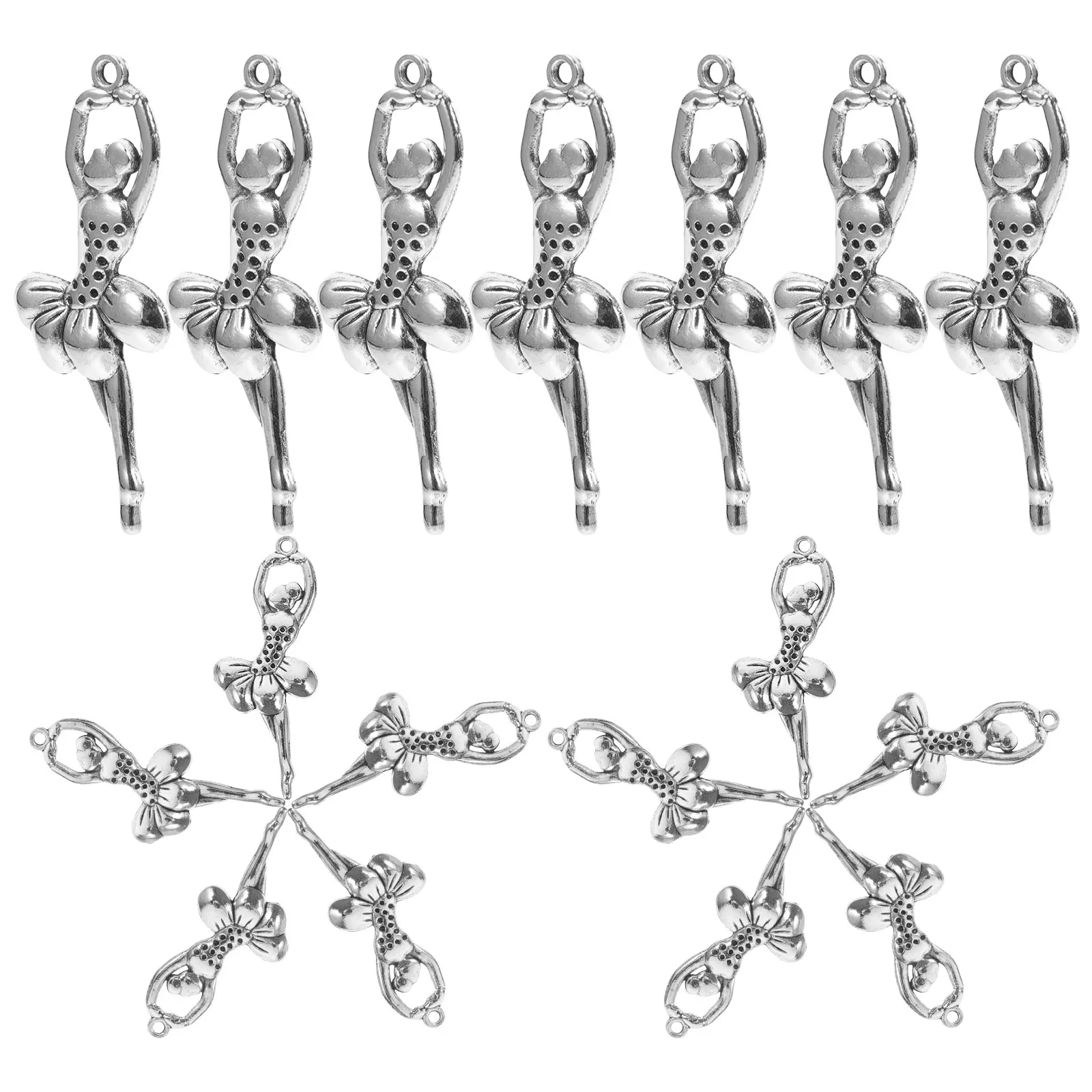 

20Pcs Ballet Jewelry Pendant Dancer Charm DIY Craft Necklace Pendant Women Delicate Accessory Dance Charms for Bracelets