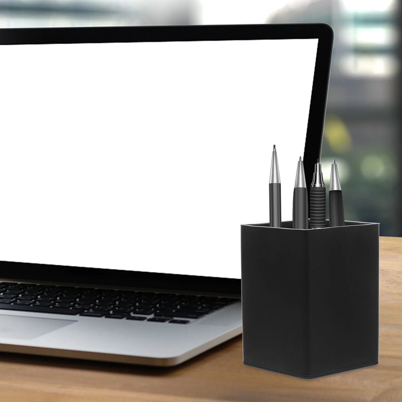 منظم القلم المكتبي، حامل أكواب من السيليكون لمكتب المكتب واللوازم المدرسية، حاوية تخزين مربعة متعددة الوظائف #1