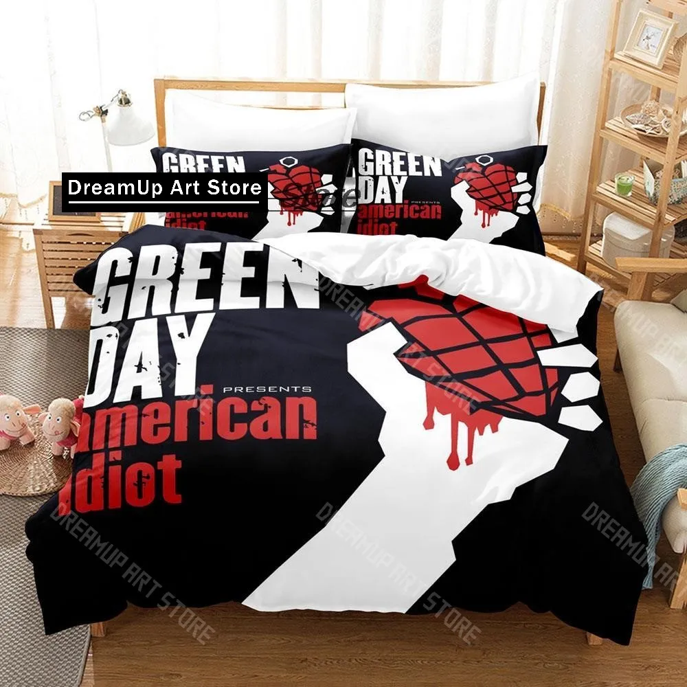 

Green Day ' AMERICAN IDIOT Bedding Set Single Twin Full Queen King Size Bed Set Aldult Kid Bedroom Duvetcover Sets Bed Sheet Set
