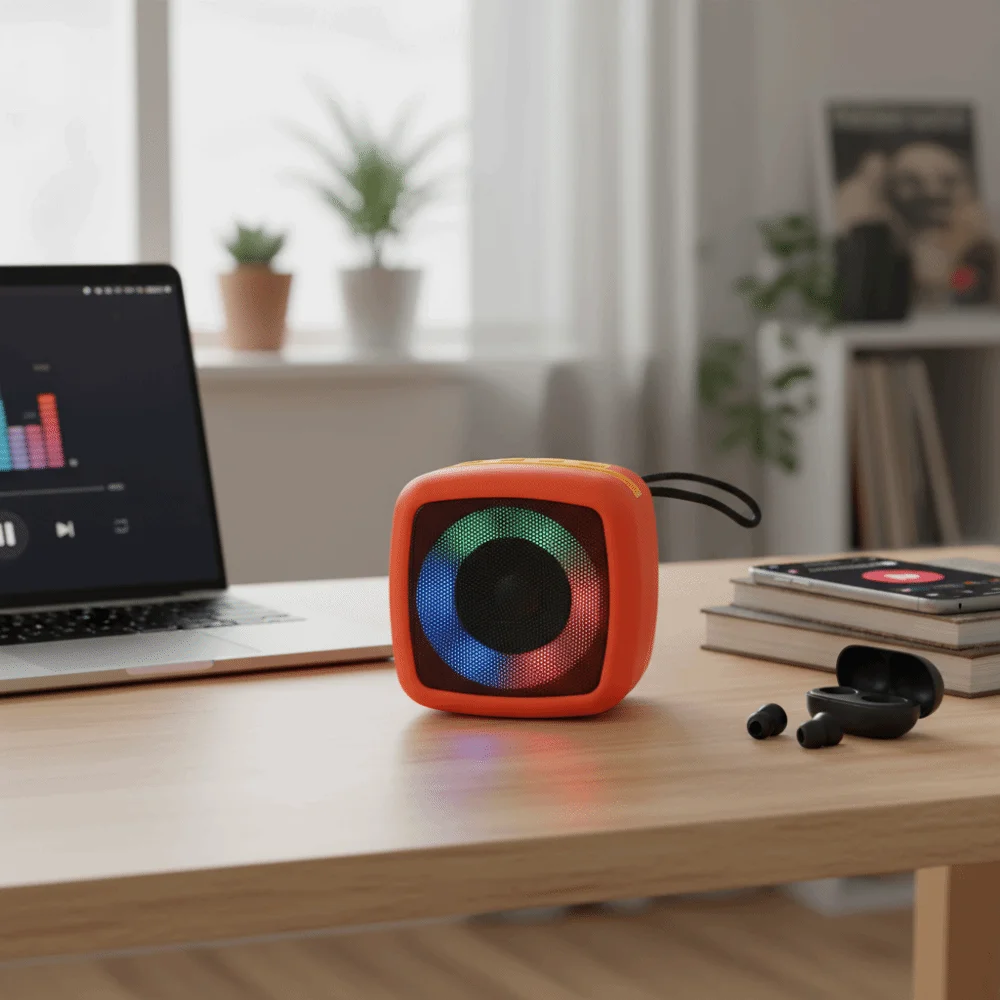 

360 Stereo Sound Mini Wireless Bluetooth Speaker Punchy Bass Rechargeable Battery Wireless Speakers LED RGB Light Portable