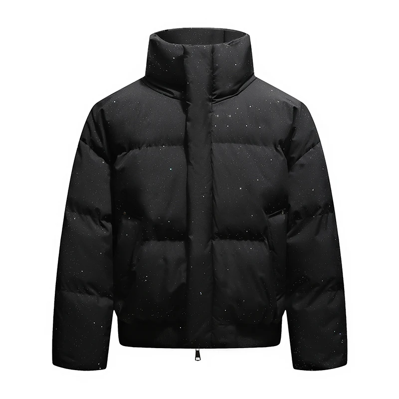 Winter Neue Streetwear Stern Design Baumwolle Jacke männer Dicke Warme Mantel High Fashion Übergroßen Lose Fit Street Style Mit Kapuze parka