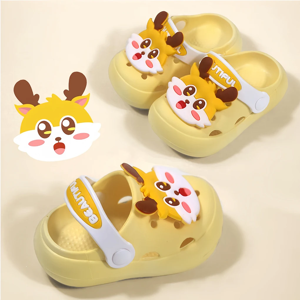 Summer Children's Sandals Cute Cartoon Men's and Women's Beach Shoes Anti slip Home Slippers 0-3-year-old Baby Hole Shoes