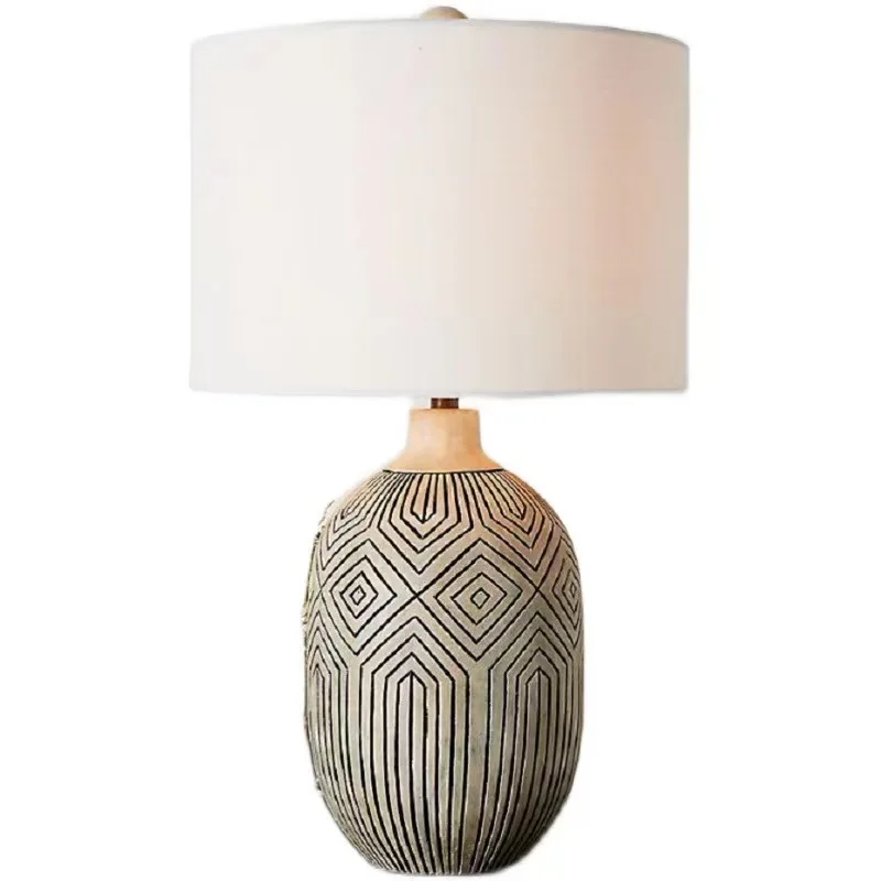 

Ceramic jar desk lamp, Japanese zen, quaint style, bedside lamp