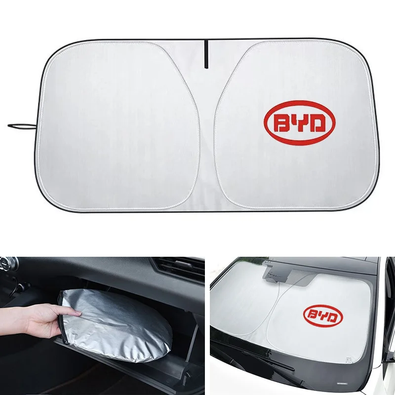 

Foldable Car Windshield Sun Shade Cover for Front Window Sunscreen UV Protector For BYD Han Tang Ev Song Pro Dolphin Atto 3 Yuan