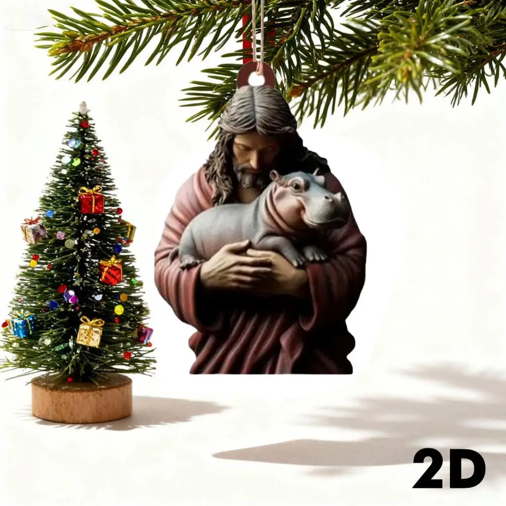 2D شقة الاكريليك سيارة مرآة الرؤية الخلفية قلادة تصميم فريد سيارة اكسسوارات أنيقة للأصدقاء والعائلة كهدايا عيد ميلاد B8W3 #2