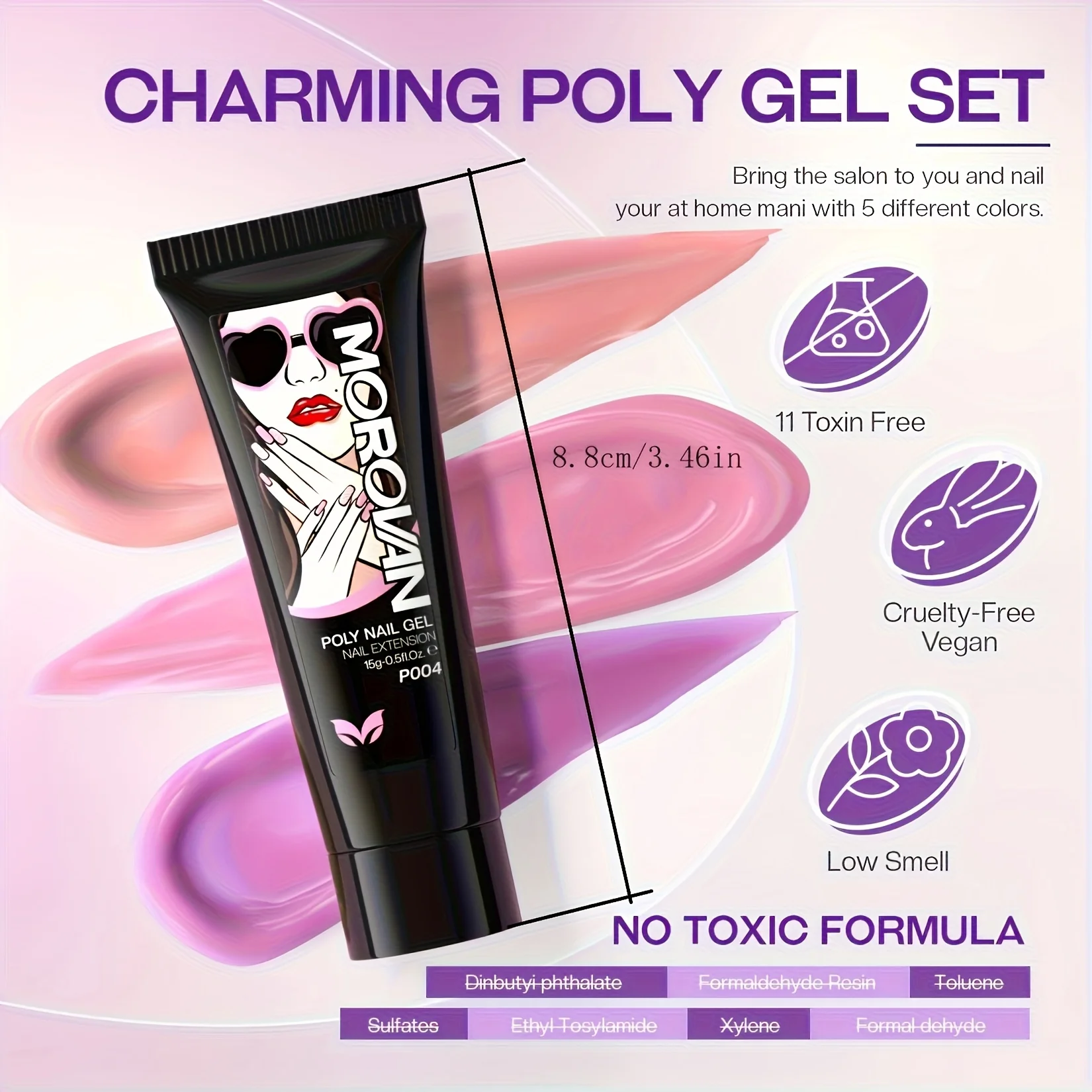 مجموعة جل أظافر البولي من موروفان: مجموعة وصلات أظافر جل بولي ls مجهزة بـ 12 لونًا من جل تمديد أظافر البولي، هدية عيد الميلاد #3