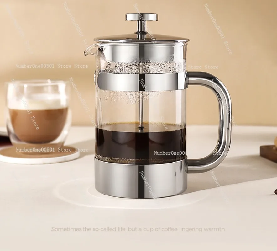 

Стеклянный френч-пресс, горшок для кофе, фильтр из нержавеющей стали, бытовой чай, заваривание молока