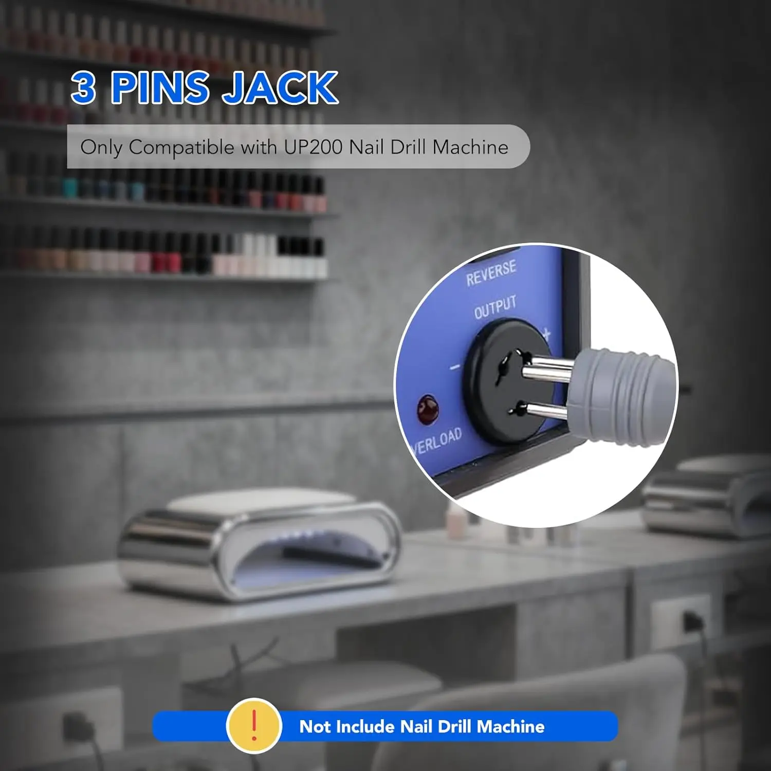 المهنية مسمار الحفر قبضة لآلة UP200 35000 دورة في الدقيقة مبرد أظافر كهربائي استبدال 3 دبابيس مانيكير أداة فنية #6