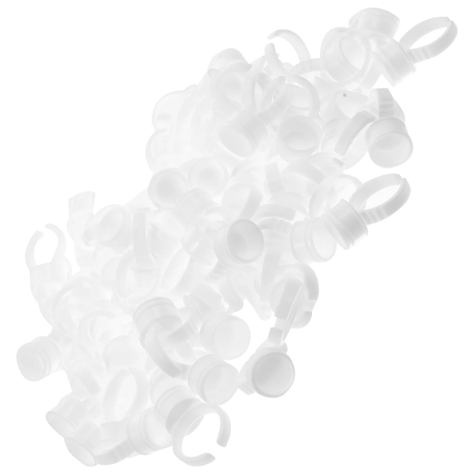 

100Pcs Ink Ring Cups for Eyebrow Tattooing Disposable Eyelash Makeup Tool Clear Pigment Container Fast Application No Cleanup