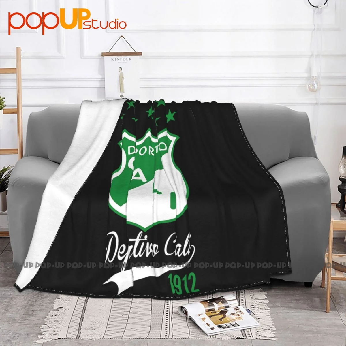 Deportivo Cali De Colombia Futbol Soccer Blanket Soft Flannel Four Seasons Cover Blanket Sleeping Sheets