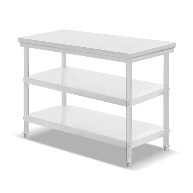 Catering Stainless Steel Work Bench, Heavy-Duty Industrial Kitchen Prep Table Suitable for Hotels, Restaurants and Canteens