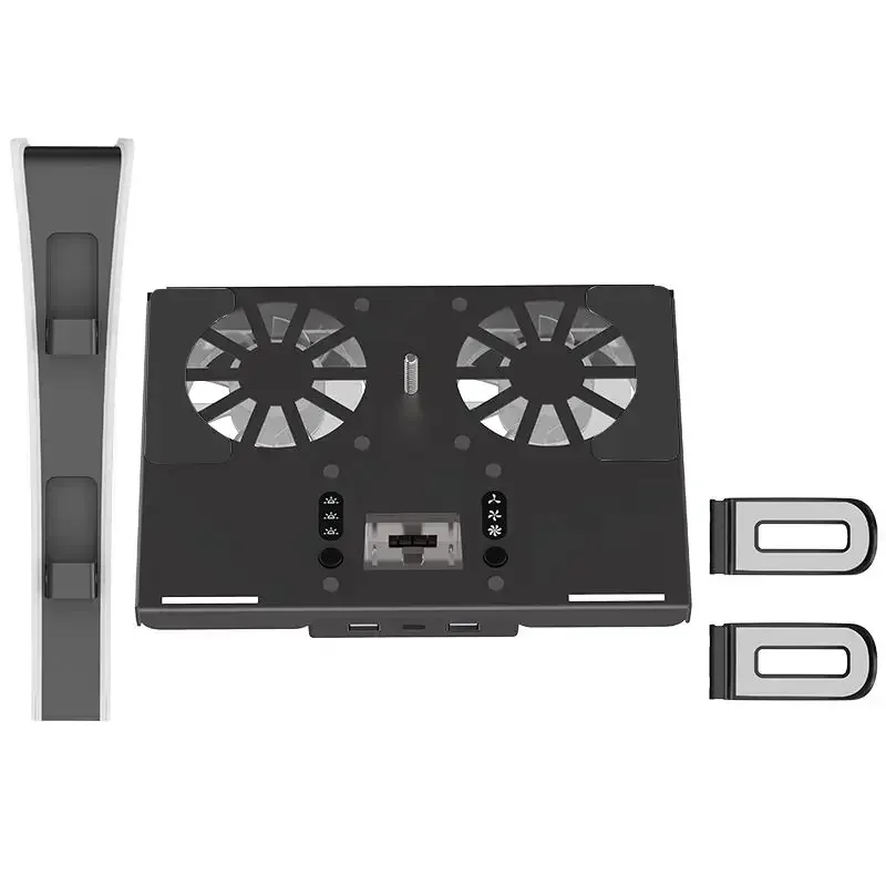 ps5accessories PS5 slim Console Wall-mounted Storage Rack with Earphone and Controller Storage + PS5 Controller Charging Station