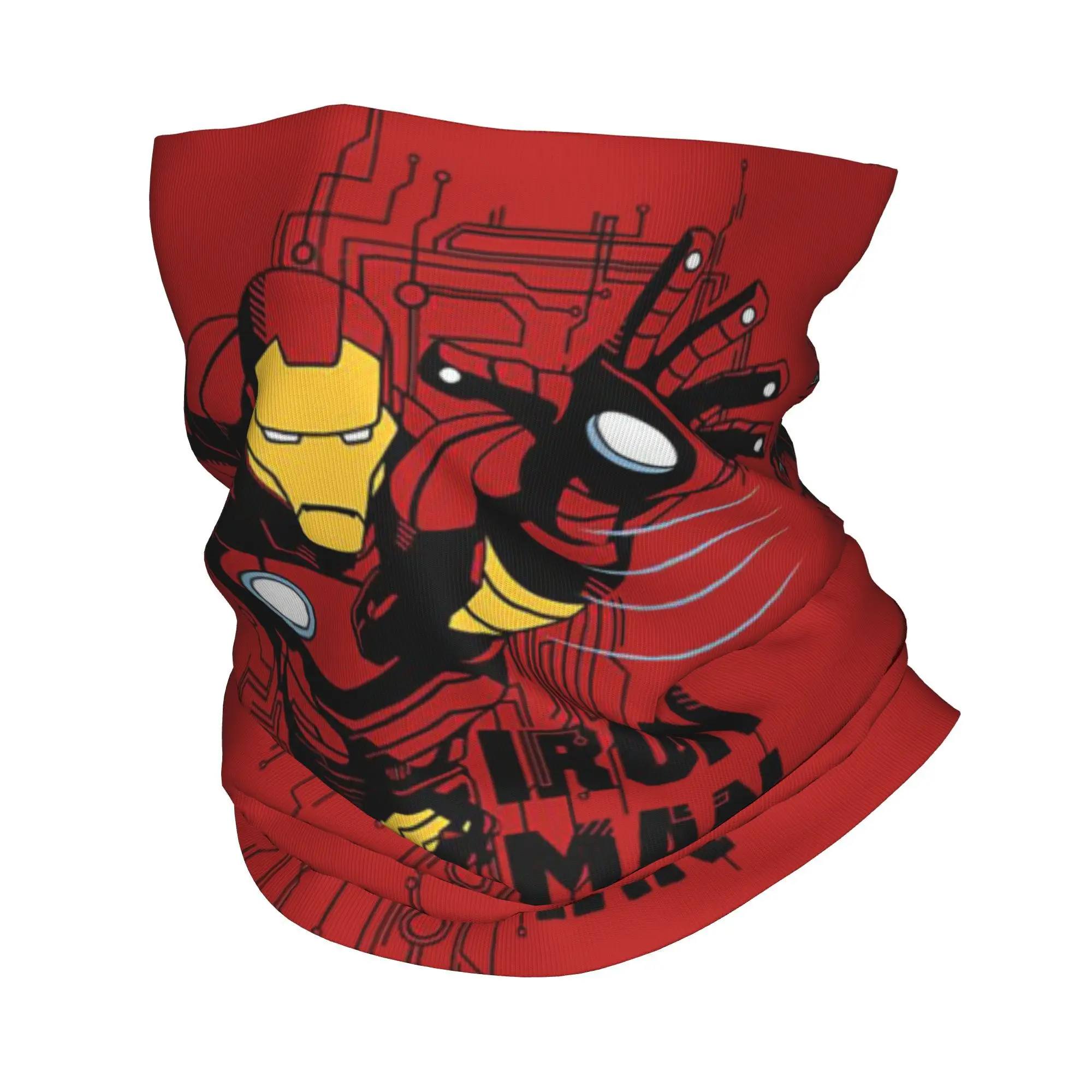 Custom Iron Man Movie Retro Poster Bandana Neck Gaiter for Ski Hunting Women Men Wrap Scarf  Headband Warmer