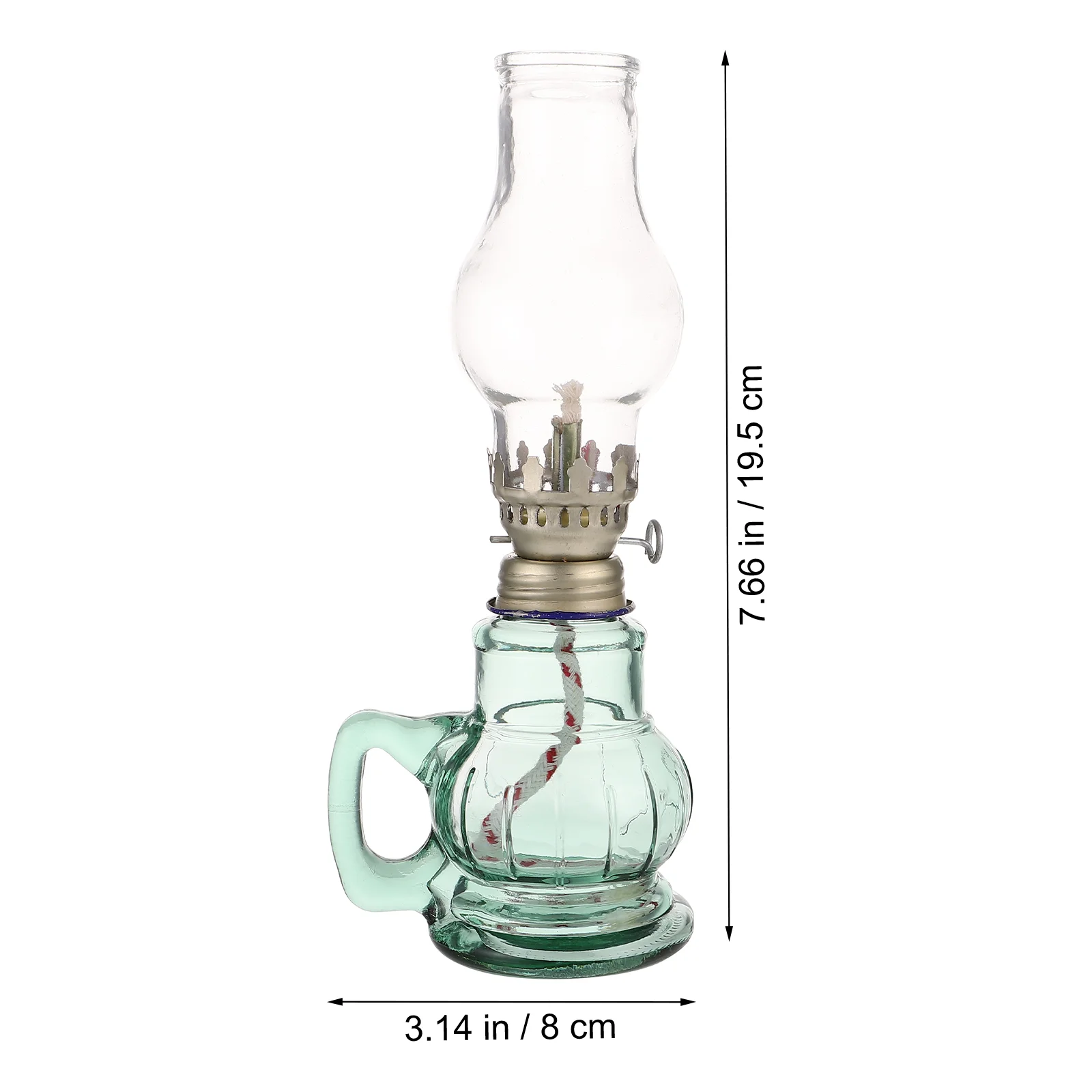 Chamber Oil Lamps Kerosene Vintage Decor Lamps Vintage Indoor Light Use Chamber Home Retro Clear Vintage Decors Wick Desktop