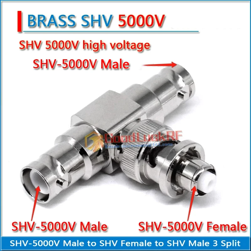 High Voltage Power 5000V 5KV SHV-5000V SHV-5KV SHV5000V SHV Female to Dual SHV Male 3 Split 