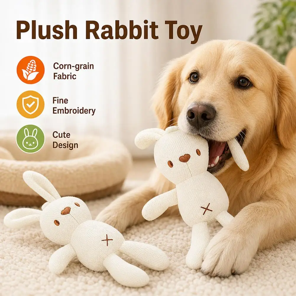 Cartoon Fabric Corn Rabbit Pet Toy Bunny Stuffed Animal Toys Soft Plush Toys Corn Plaid Rabbit Doll Baby Girl Birthday Gifts