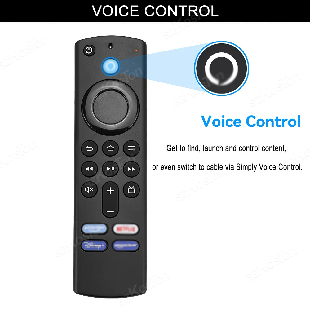 Replacement Voice Remote Controller for Smart Fire TV Stick 3rd Gen Fire TV Cube Fire TV Stick Lite 4K with AMZO Music Button