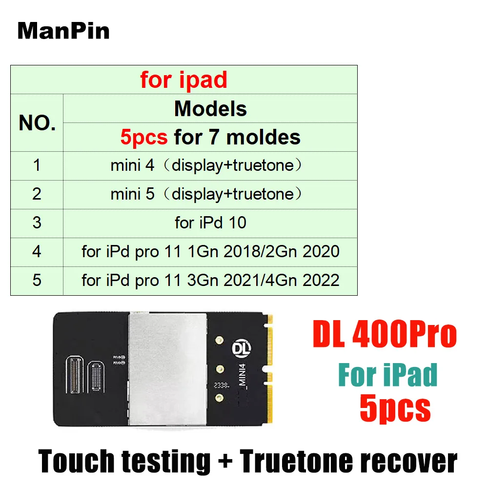 Testing Flex Cable For iPhone iPad iWatch DL400Pro Smart Screen Tester Box LCD Display 3D Touch Current Light True Tone Repair