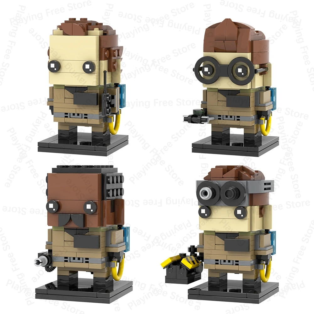 MOC Ghostbustered BrickHeadz Horror Movie Figures Peter Egon Compatible Building Blocks Set Toys For Children Adult Friends Gift