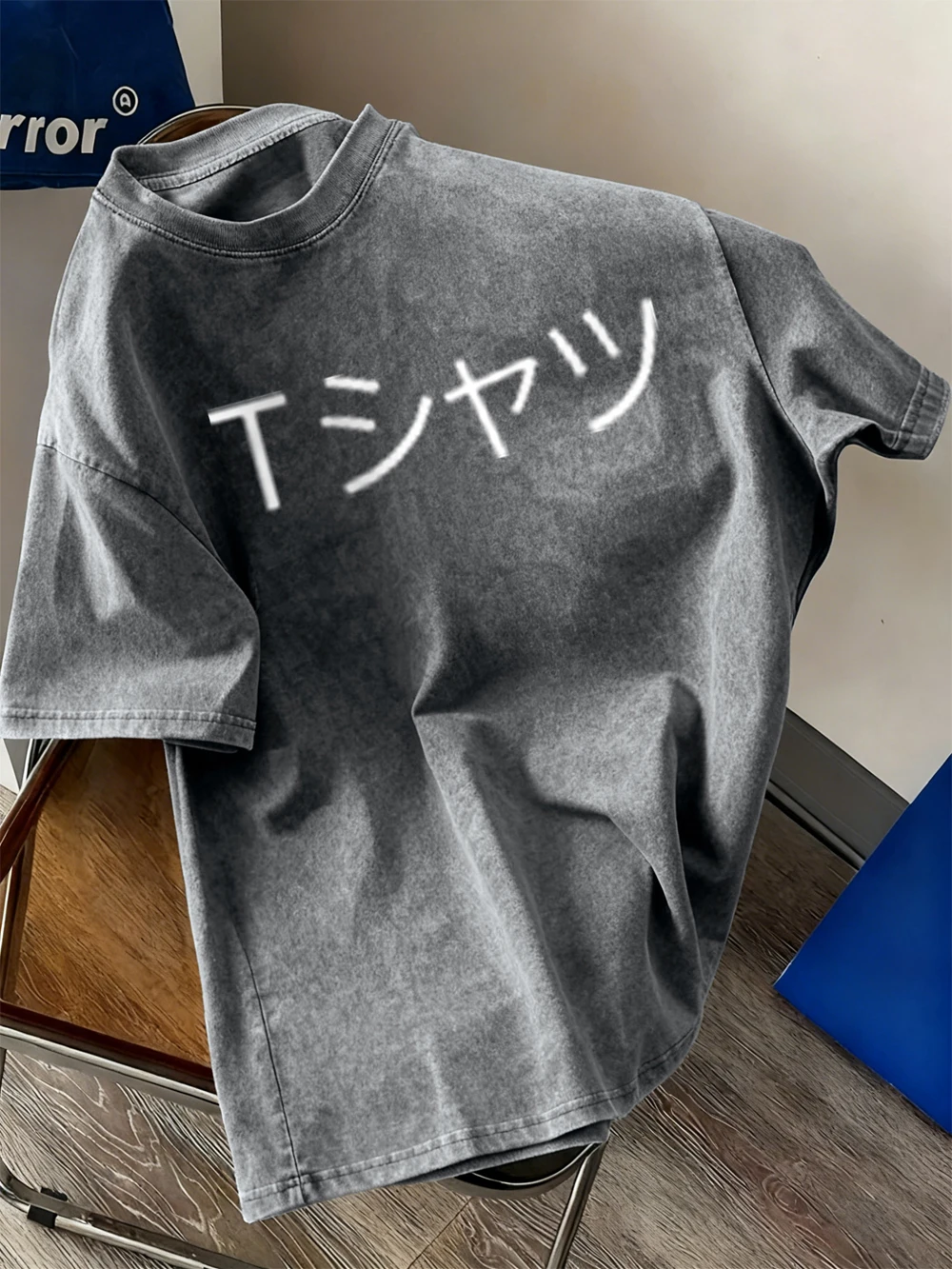 

Japanese Script Printing Washed T-Shirts Womens Cotton Oversized T Shirt Summer Soft Short Sleeve Tops Casual O-Neck Clothes