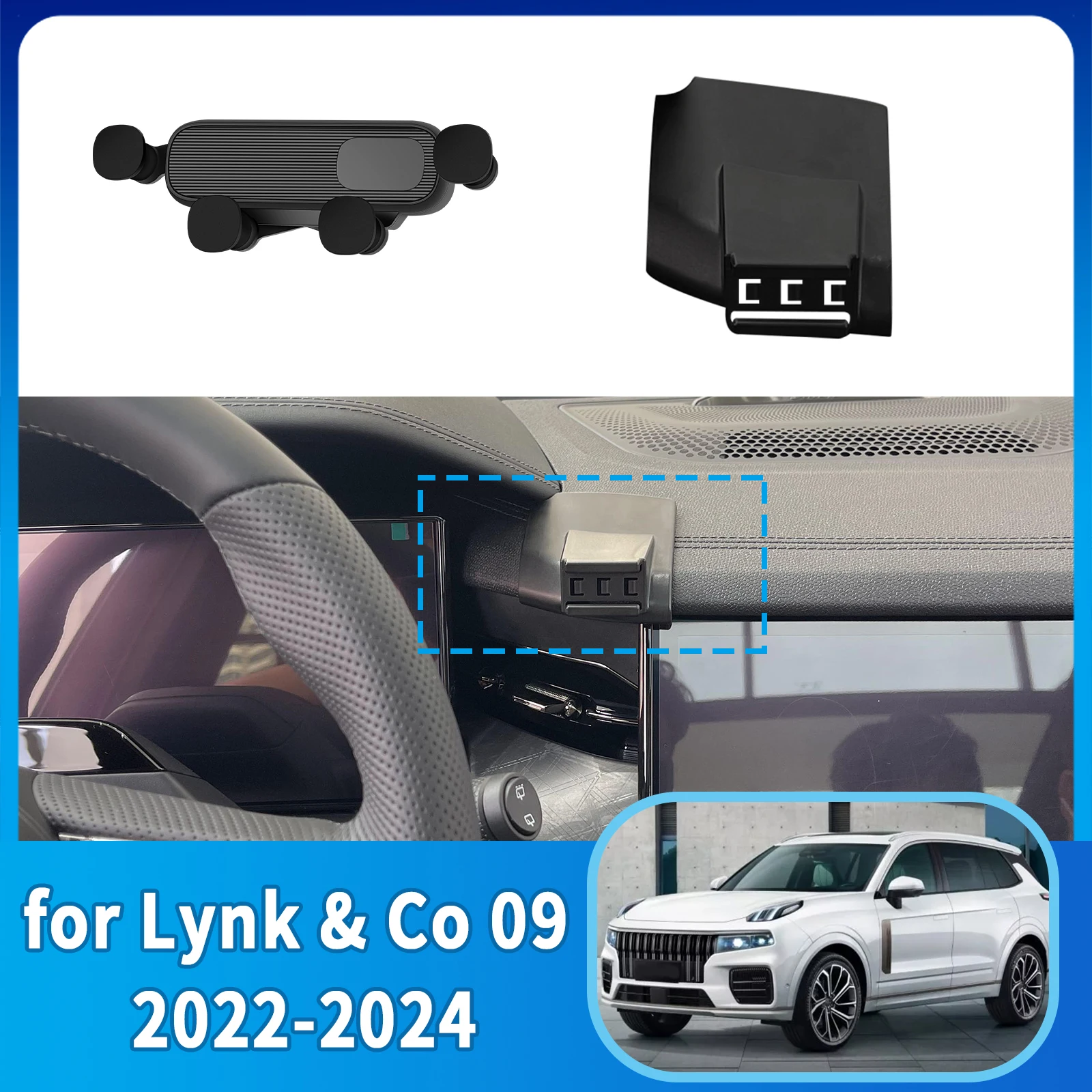 

​​fit for Lynk & Co 09 2022 2023 2024 Phone Holder, Dashboard Screen Mount Bracket Easy Installation​​ Car accessoires