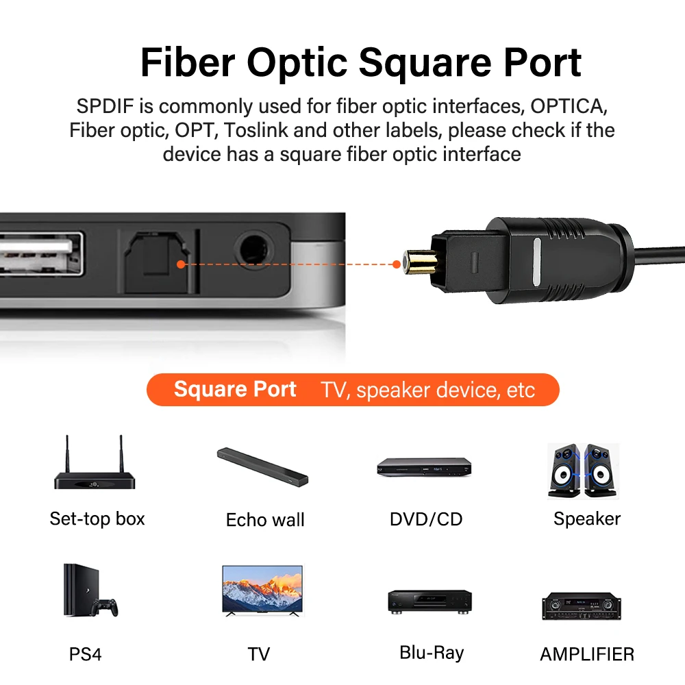 HIFI 5.1 كابل الصوت البصري الرقمي Toslink SPDIF كابل محوري لمكبرات الصوت بلو راي Xbox 360 PS4 كابل الألياف مكبرات الصوت 1 متر 30 متر