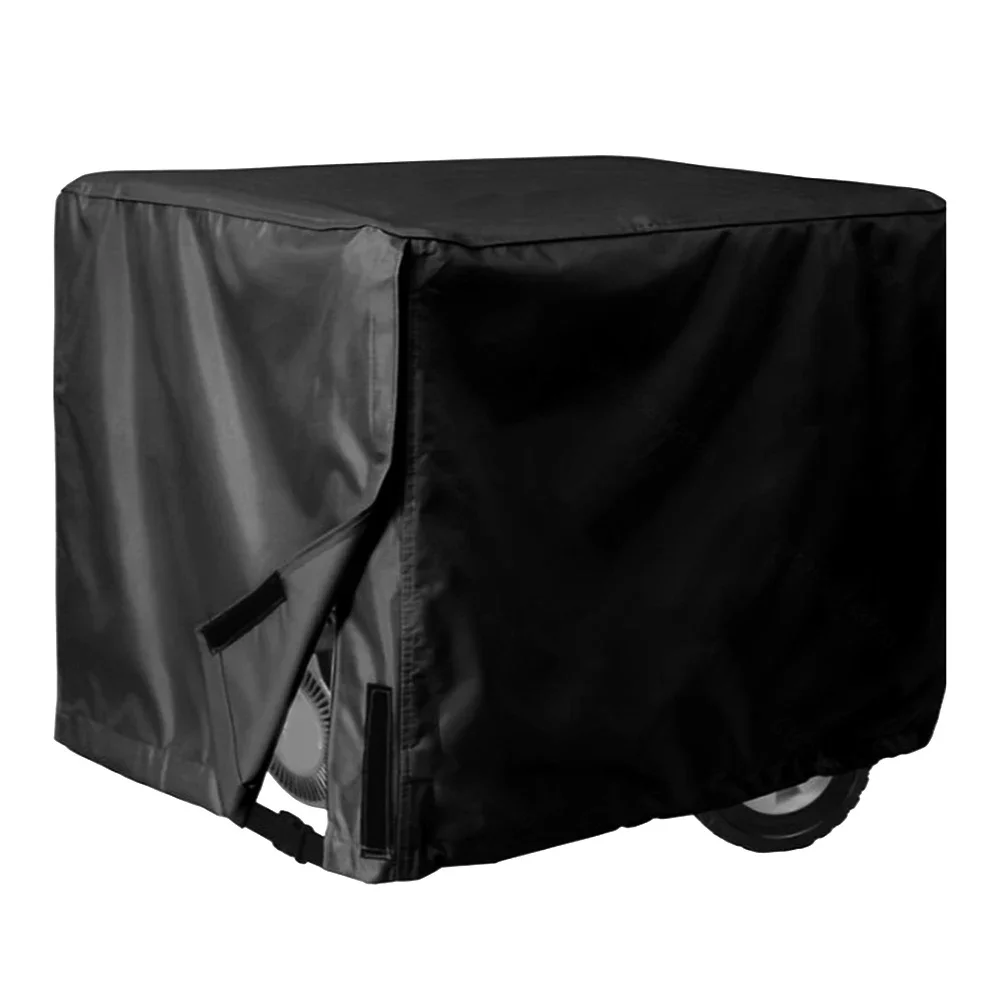 

Heavy Duty Generator Cover Black Generator Cover Elastic Hem Rope Firm Oxford Cloth Full Coverage Seam Sealing