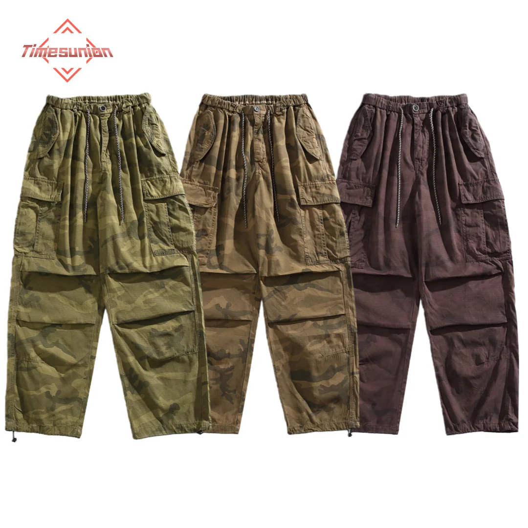 

High Quality Work Pants Man American Retro Ast Craft Camouflage Cargo Pants Men Clothing Outdoors Tactical Casual Baggy Trousers