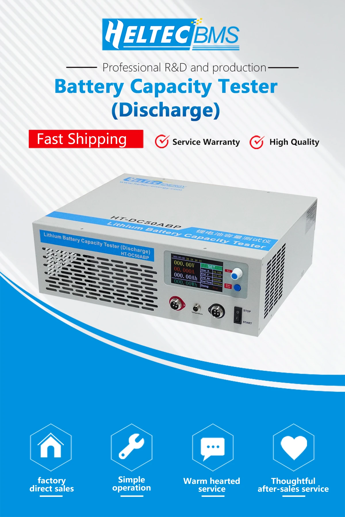 Whole Group 5-120V Battery Capacity Tester Charge/Discharge 1-50A Aging Test for Lead-acid/Ni-MH/LiFePO4/Li-NMC Battery