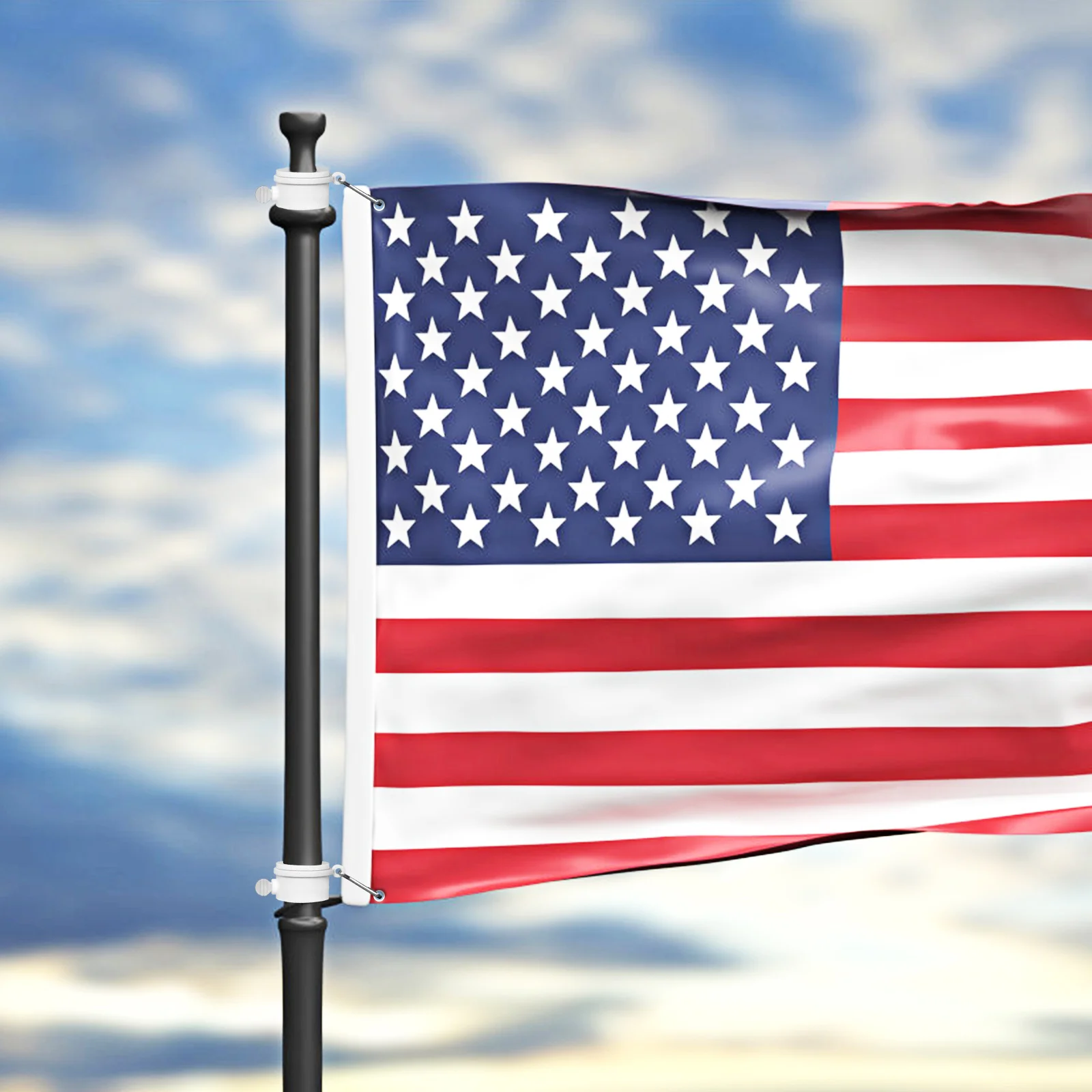 

2pcs Rotating Mounting Rings 0.75-1.02Inch Flag Pole Anti Wrap 360 Degree Rotation For Flags Aluminum Pole Accessories