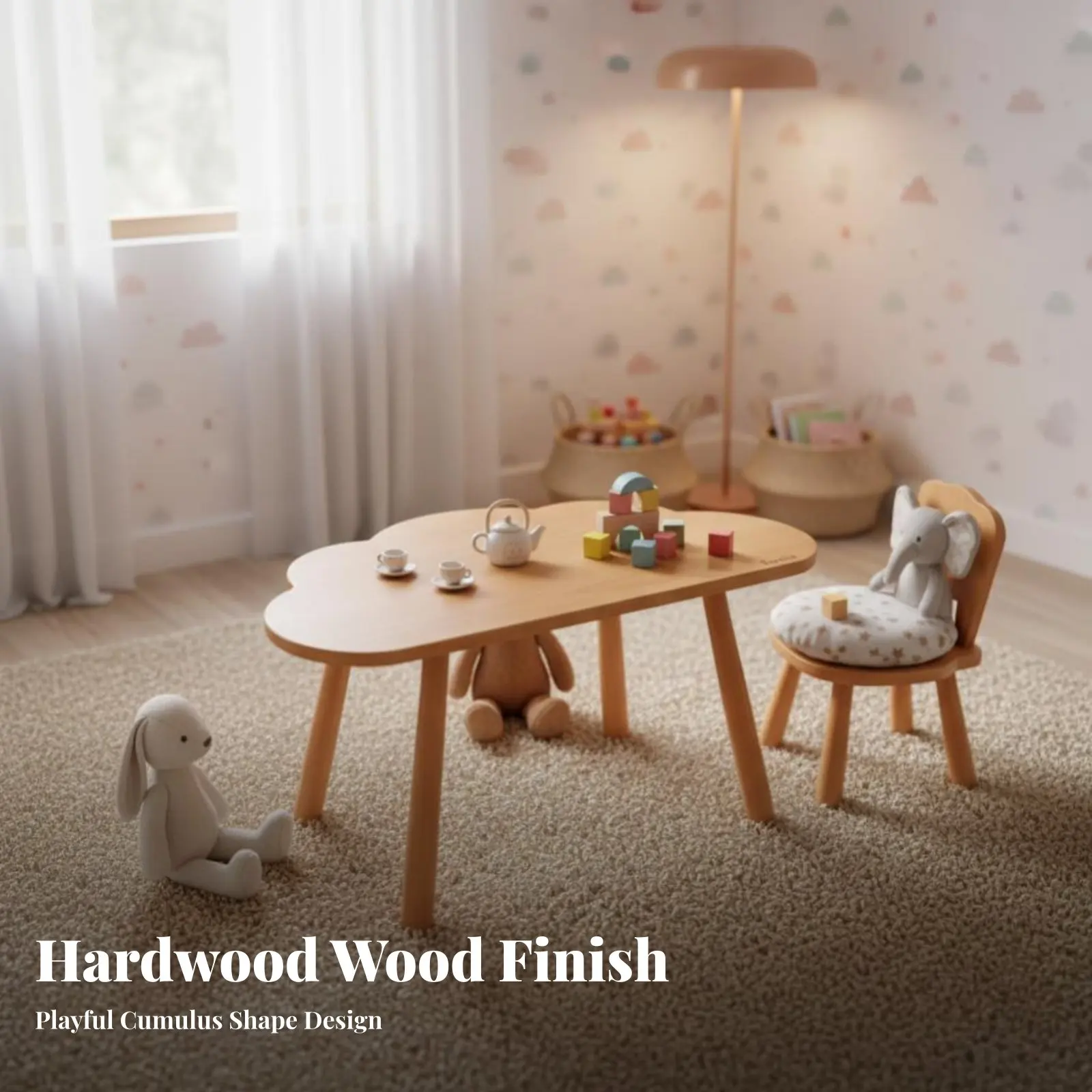 

2 Pieces Multi-Activity Table and Chair Set Sturdy & Safe kids' Furniture Rounded Corners Built-in Storage for Young Children