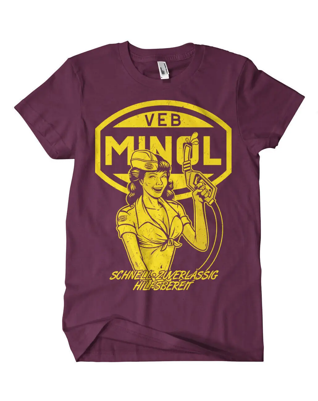 Minol Pin Up T Shirt KR51 Moped Simson Star IFA S50 S51 Pirol Wartburg Trabant