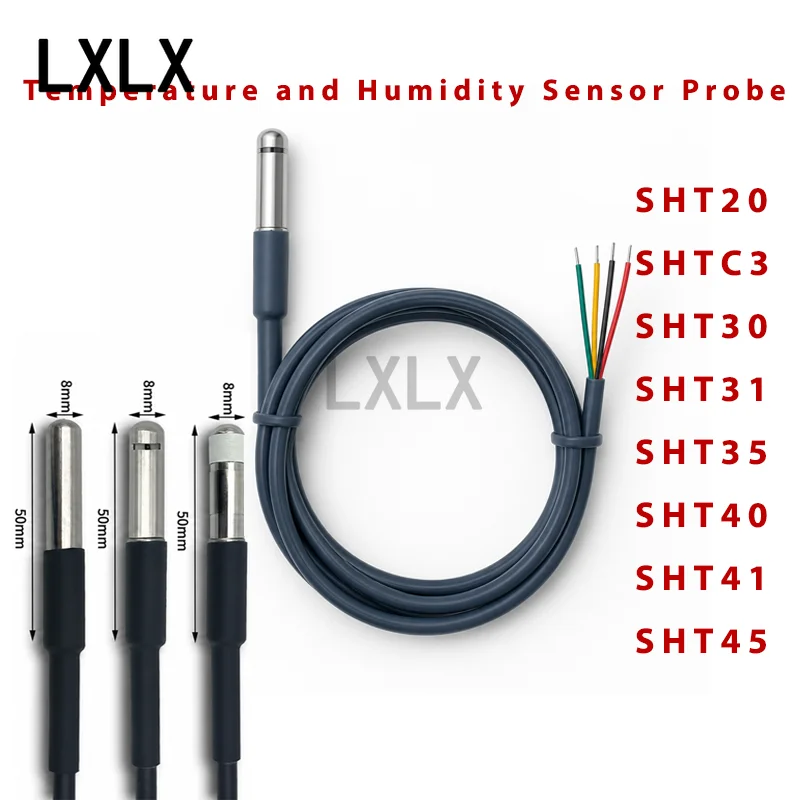 1 Stück SHT40 SHT30 SHT20 SHTC3 SHT45 SHT35 SHT31 Digitaler Temperatur- und Feuchtigkeitssensor Edelstahl I2C IIC Sondenmodul