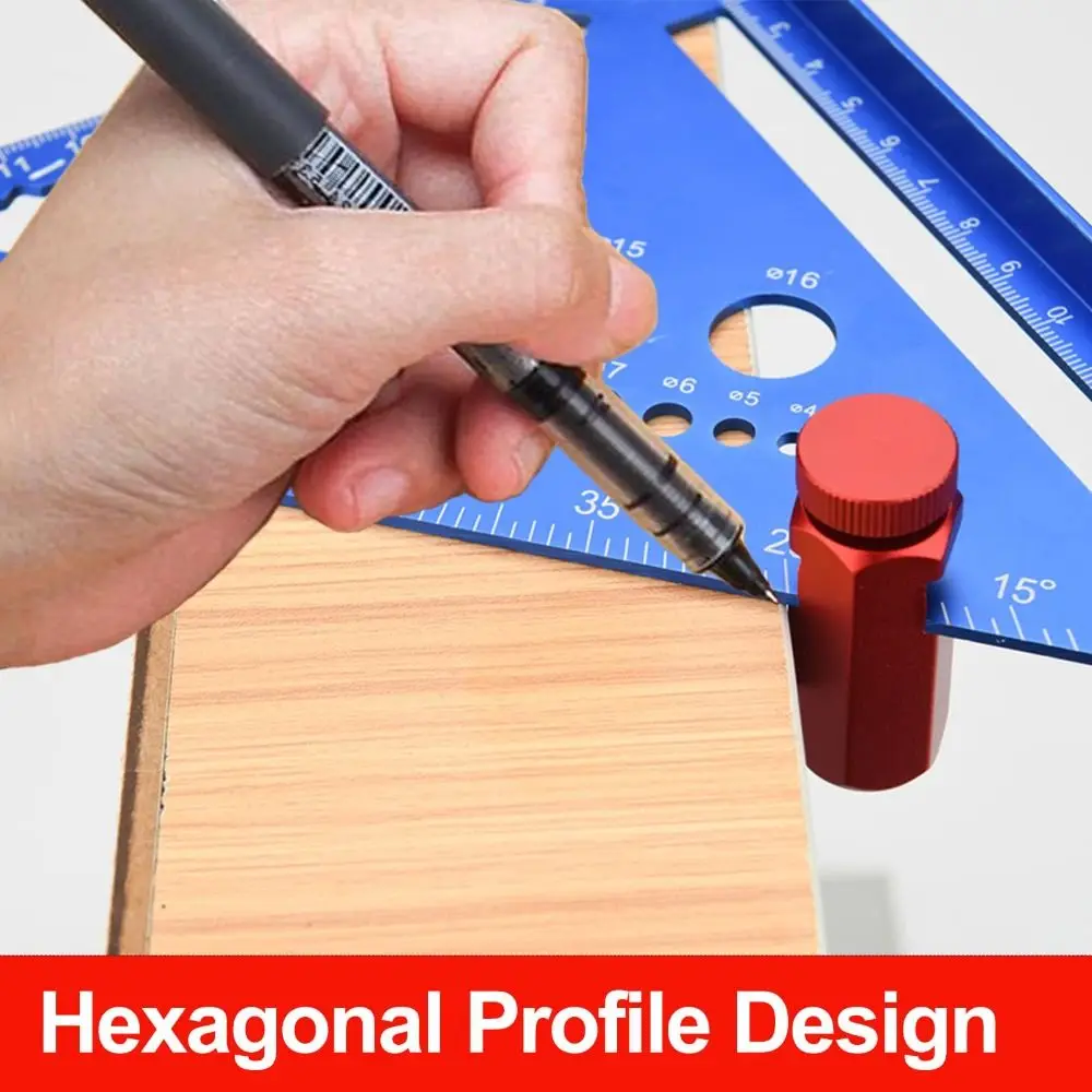 With Holder Tall Stair Gauge Aluminum Alloy Carabiner Hook Framing Square Gauges Circular Saw Compatible Adjustable
