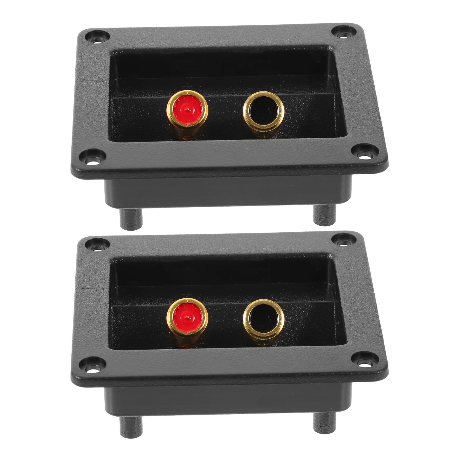 

2Pcs Speaker Box Terminal ABS Alloy Double Binding Posts Connectors Subwoofer Junction Cup Audio Video Line Stage Setup Speaker