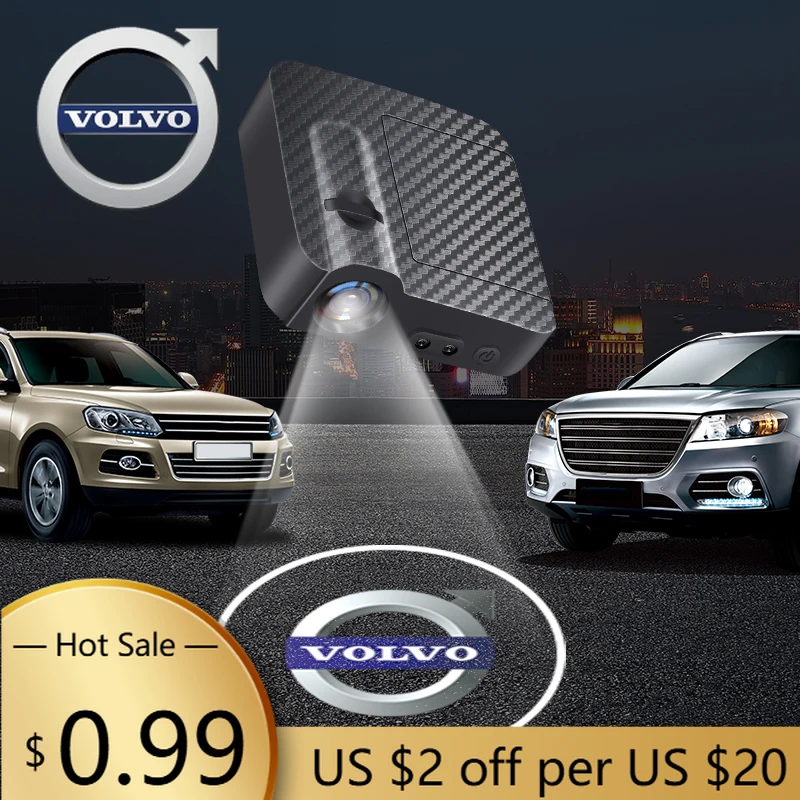 

Hub Caps 1/2PCS Car HD Door Welcome Light Led Projector Lamp For Volvo AWD V60 V40 XC90 S60 XC60 S90 V90 CX70 XC40 C40 C70 EX90