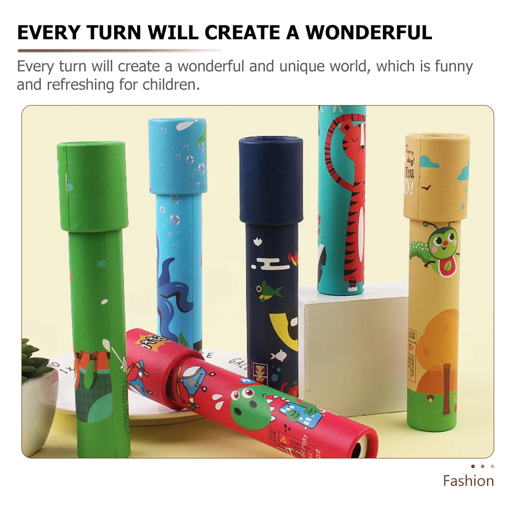 4 Pcs Portable Rotating Kaleidoscope Child Toys for Toddlers Paper Kalidescopes