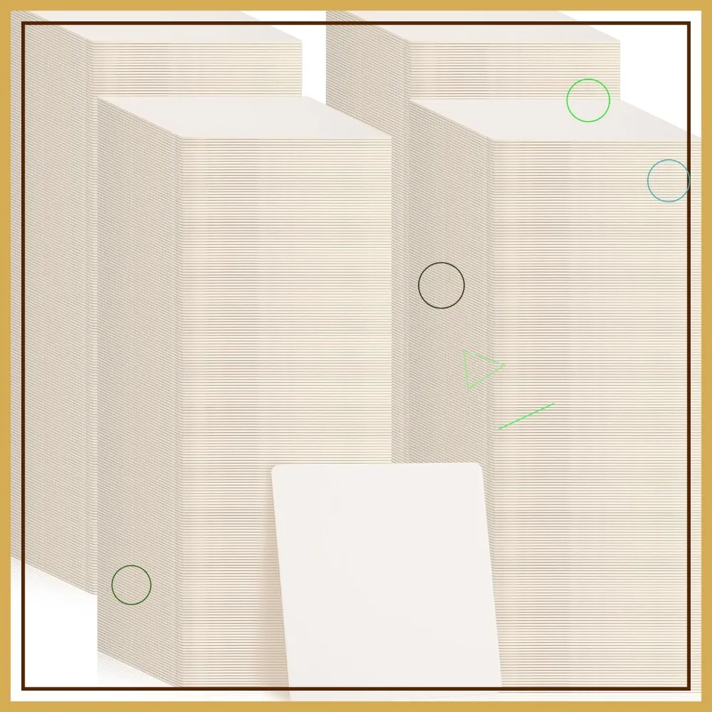 

800 Pcs Disposable Paper Coasters Bulk, 4 Inch Square Blank for Drinks DIY Crafts Wedding (White)