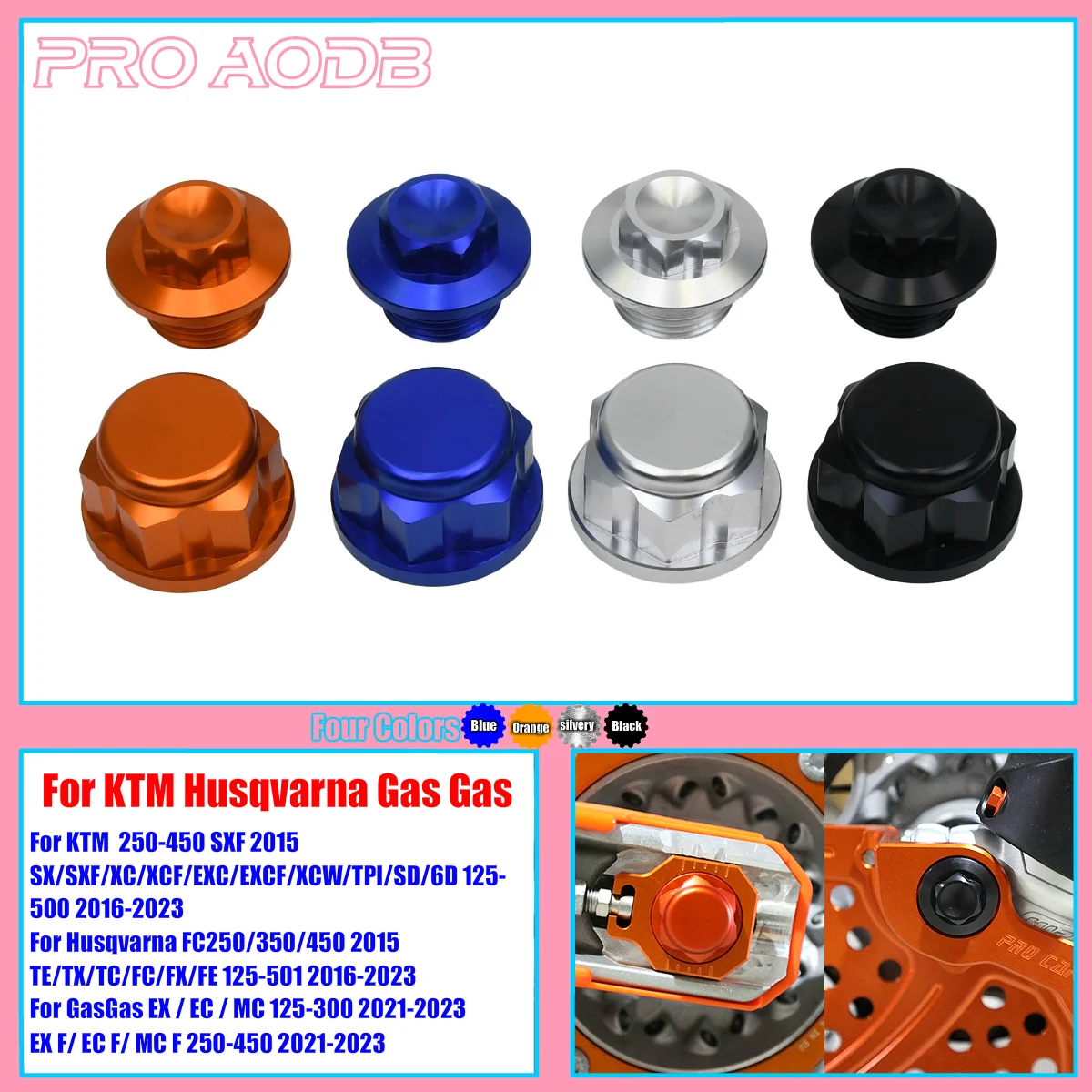 

Motorcycle Front Wheel Lock Nut Bolt Rear Chain Block Wheel Axle Nut For KTM SX SXF XC XCF EXC EXCF XCW TPI 125-500CC 2016-2023